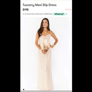 Show Me Your Mumu Champagne Silk Dress, size S